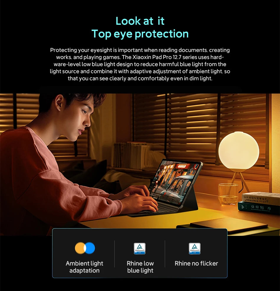Global ROM Lenovo Xiaoxin Pad Pro 2025 Tablet Lenovo Xiaoxin Pad Pro 12.7 inches 144Hz Display MTK Dimensity 8300 10200mAh
