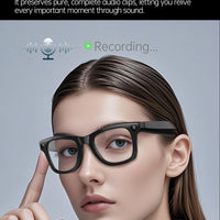AI Smart Glasses 5 Million Pixels Recording Videos Photo Recognition Answer Translation 290mAh IP66 Waterproof Bluetooth Glasses