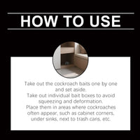 Roach Bait Cockroach Attractant for Home Noxious Animal Control Supplies for Bathroom Kitchen Backyard Break Room Community