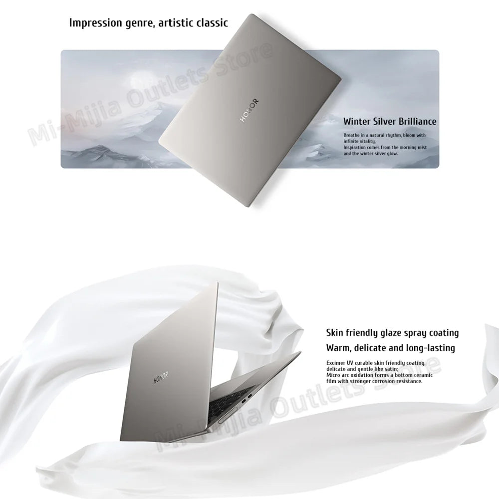 Honor MagicBook Art 14 Snapdragon Edition 1kg Ultra Thin Laptop X Elite 32G 1T 3.1K Eye Screen Notebook