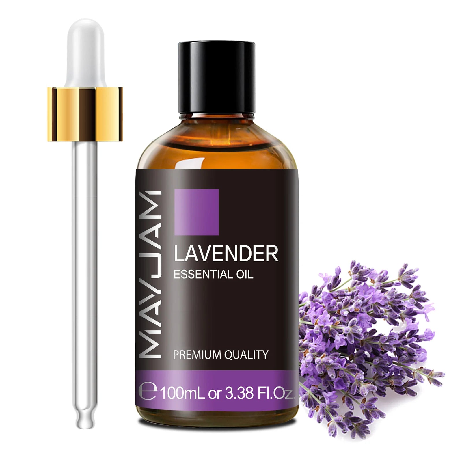 MAYJAM 100ml Pure Essential Oil with Glass Dropper, Aromatherapy Essential Oils Lavender Eucalyptus Rosemary Vanilla Aroma Oil
