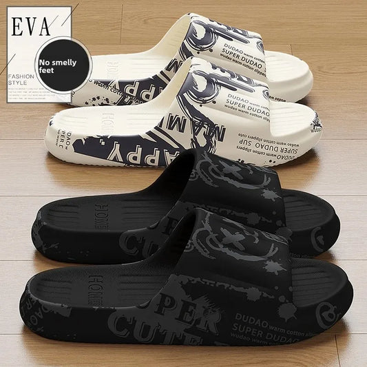 Anti-Odor Men's Slippers Summer Bathroom Couples Indoor Outdoor Wearable Non-Slip Durable Cold Slippers Women's Slippers