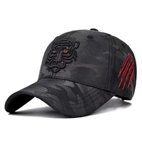 New Cotton Black Tiger Embroidery Baseball Cap Men Women Hip Hop Hat Summer Leisure Trucker Caps Unisex Snapback Hats Gorras