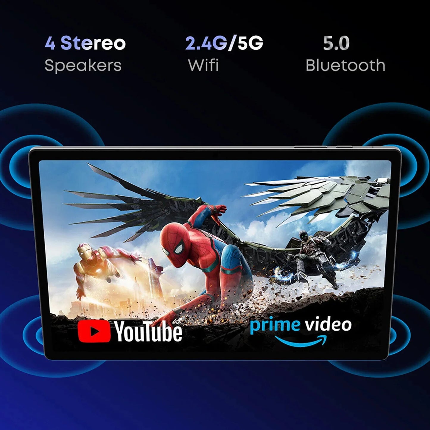 New 5G Pad Pro 10.1-Inch Android Tablet with 8GB RAM, 512GB ROM Octa core Support for calling,  Dual SIM card 8000mAh Battery