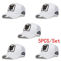 Unisex PANTHER Embroidery Baseball Net Caps Spring and Summer Outdoor Adjustable Casual Hats Sunscreen Hat