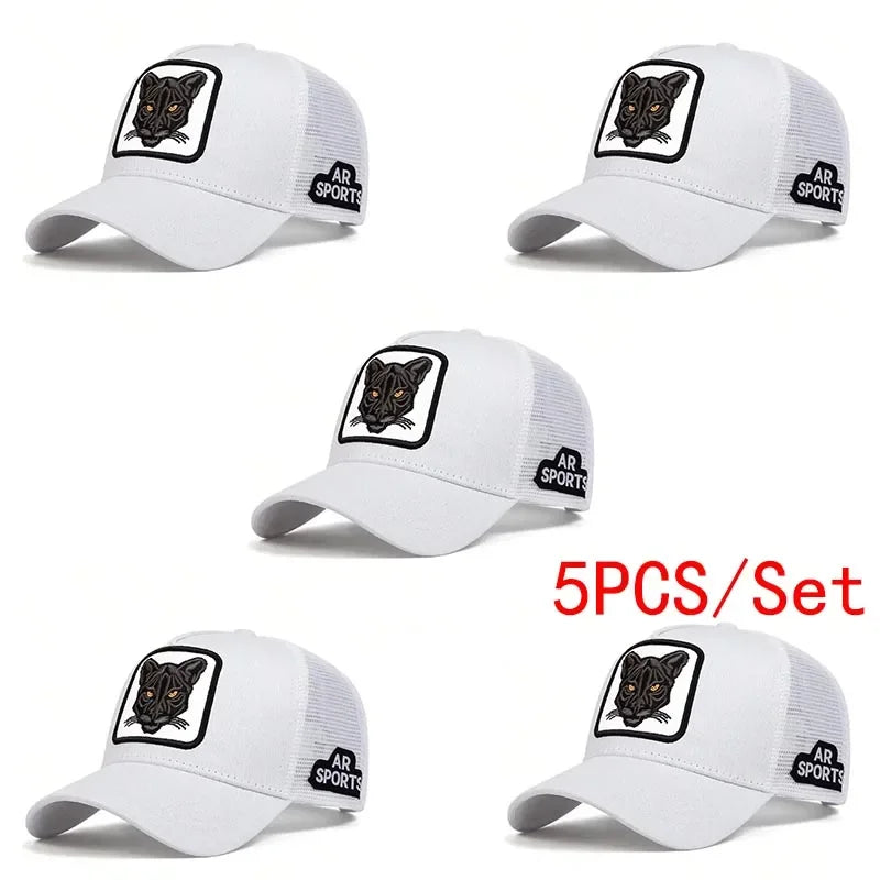 Unisex PANTHER Embroidery Baseball Net Caps Spring and Summer Outdoor Adjustable Casual Hats Sunscreen Hat