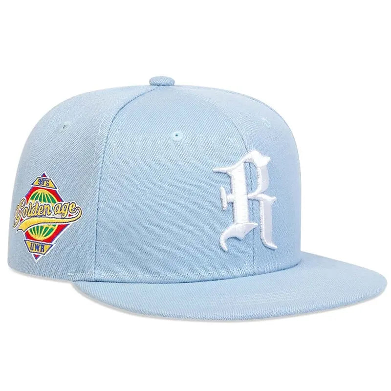 Gothic Letter R Embroidery Hip-hop Hats Spring and Autumn Outdoor Adjustable Casual Baseball Caps Sunscreen Hat
