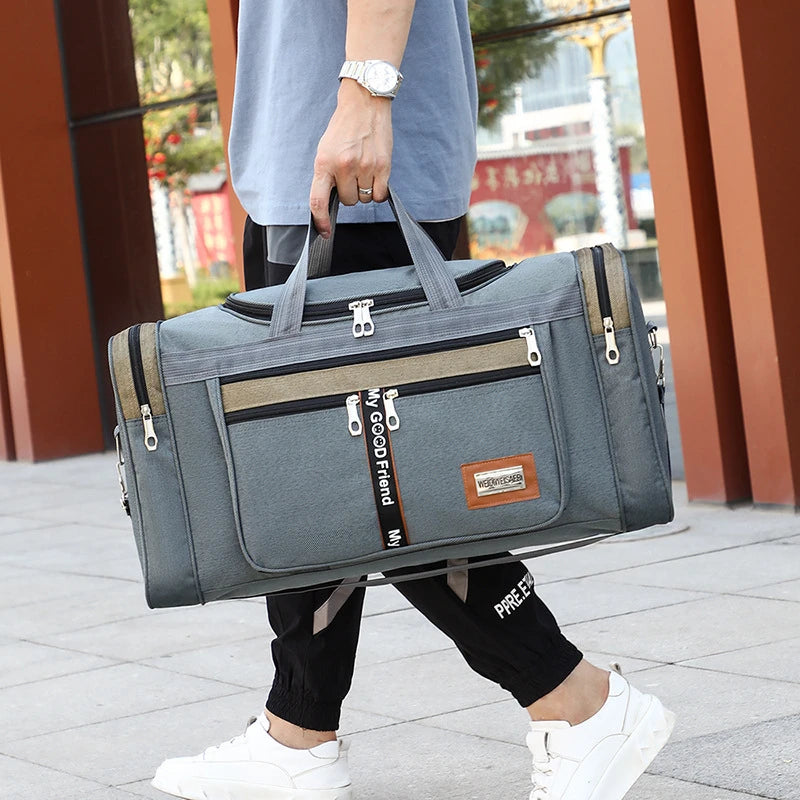 Women Men Nylon Travel Duffel Bag Carry On Luggage Bag Men Tote Large Capacity Weekender Gym Sport Holdall Overnight Bag Pouches
