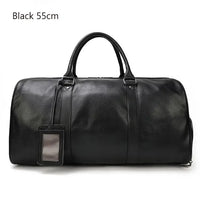 Custom Name Mens Leather Travel Duffle Bag Cow Leather Men's Weekender Bags Real Cowskin Leather Handbags For Travelling Outdoor
