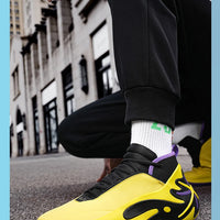 High-quality Men Basketball Shoes for Women Leather Basketball Sneakers Men Outdoor Rubber Anti Slip Sports Training Shoes Male