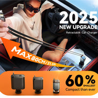 Joyroom 84W Retractable Car Charger Fast Car Charger USB C for iPhone 17 16 15 Fast Charging Car Accessories Car Adapter