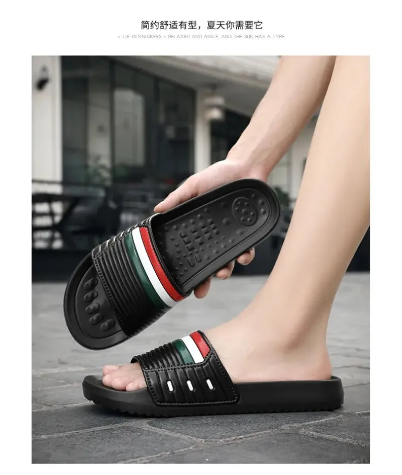 Summer Men's Trend Slides Man Shoes Non-slip Casual Slippers Indoor Outdoor EVA Sandals Beach Garden Sandals Big Size46 47 48