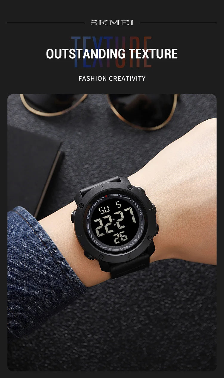 SKMEI 2122 Men's Electronic Watch Sports Waterproof Glow Electronic Watch Multi functional Student LED Watch Men's