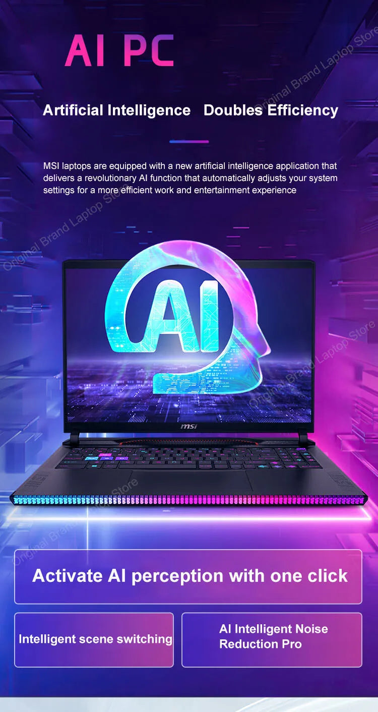 2024 MSI Raider GE68 HX Gaming Laptop 16 Inch 4K UHD 120Hz Mini LED Screen Notebook i9-14900HX 32GB 2TB RTX4080 Netbook Computer