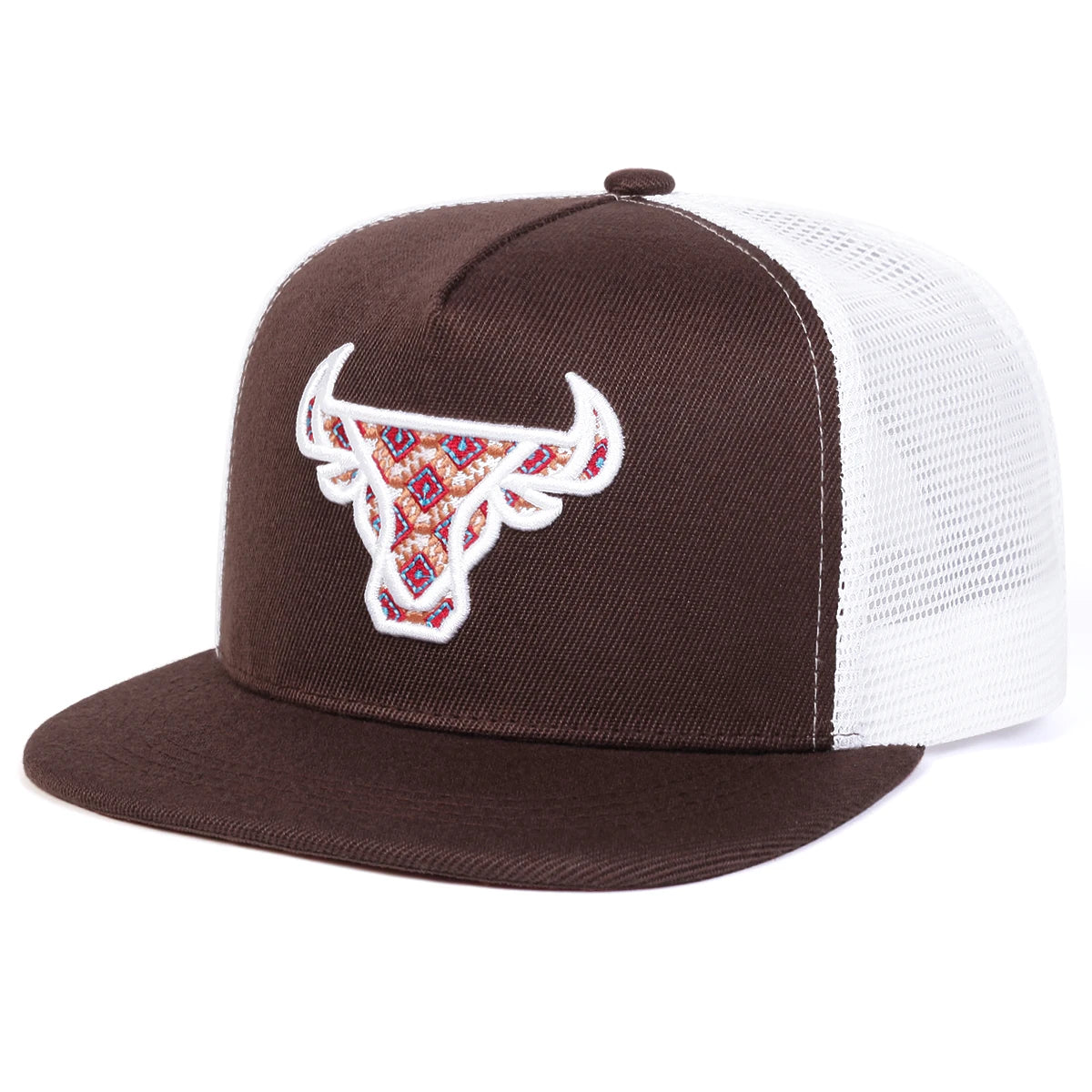 Unisex Ox Head Embroidery Hip-hop Net Hats Spring Summer Outdoor Adjustable Casual Baseball Caps Sunscreen Hat Cap