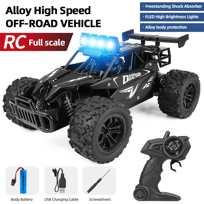 RC8 Racing Model Toy Alloy Remote Control Car 2.4GRC Proportional Throttle 1:16 Highspeed Big Foot Climbing off Road Vehicle