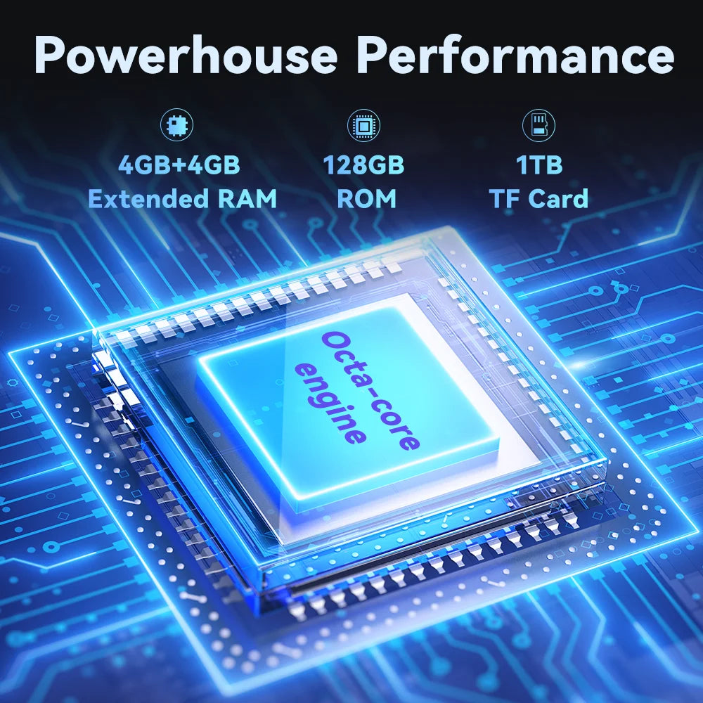 Cubot TAB 60, 2024 New Android Tablet, Octa-Core, 8GB RAM (4GB+4GB), 128GB ROM, 10.1-Inch HD+ Screen, 6000mAh, OTG, WiFi 6