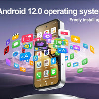 SOYES Q333 Mini Smartphone 4GB RAM 64GB ROM Android 12.0 Face Unlock 2000mAh 4G LTE Type-C OTG 3.58‘’ Screen Small Phone