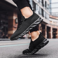 Mens Running Shoes Soft Soles Wear-resistant Breathable Sports Shoes Mesh Outdoor Fashion Big Size Tennis Shoes for Men