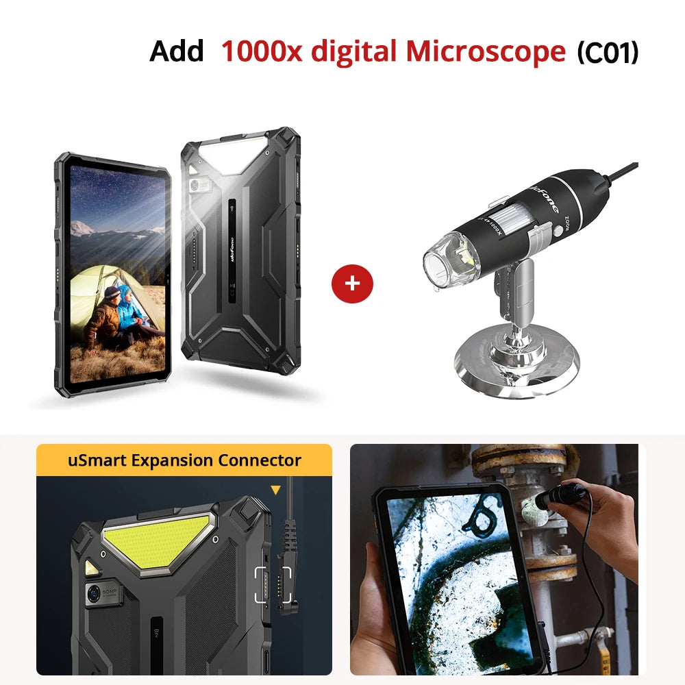 5G Rugged Tablet Ulefone Armor Pad 4 Ultra IP68/IP69K LED Light 11800mAh Battery,fast charging 16GB+256GB 50MP