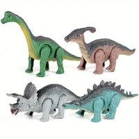 A Gift Set Of Dinosaur Toys, Running Mechanical Animal Toy That Walks Automatically When Wound Up. Birthday Gift For Children.