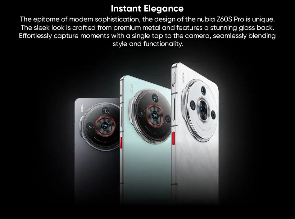 Nubia Z60S Pro Global Version 5G Android Cellphone Snapdragon 8 Gen 2 50MP Triple Camera 120Hz 6.78" AMOLED Screen NFC 5100mAh