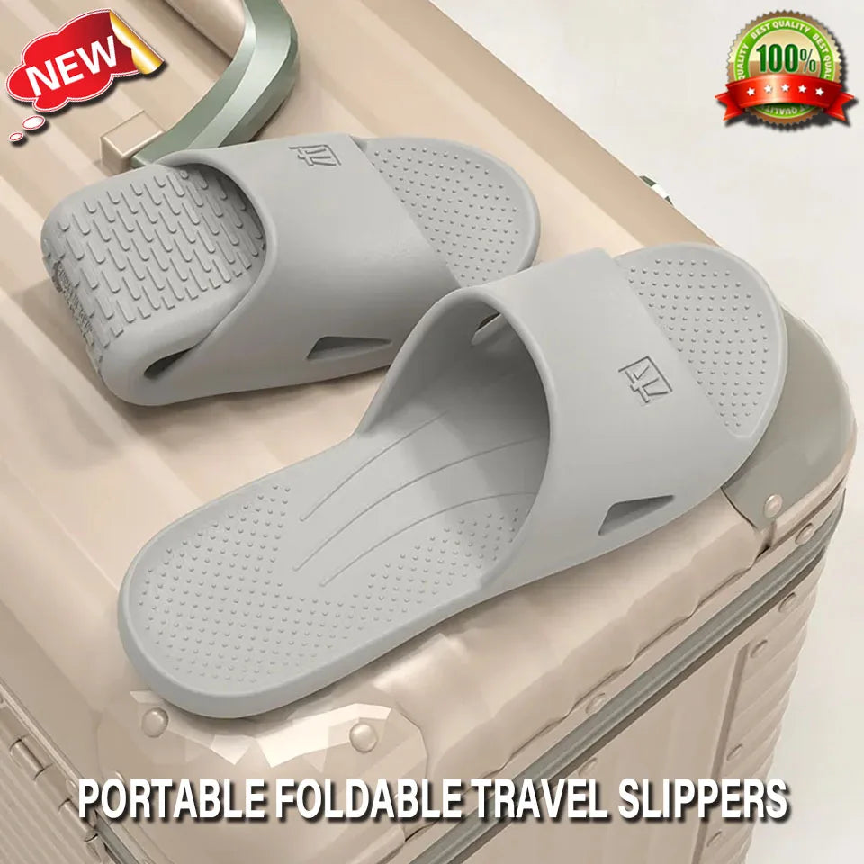 2024 New Foldable EVA House Slippers Portable Hotel Travel Slipper Bathroom Non-Slip Slides Home Indoor Flat Shoes for Men Womem