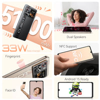 6.88-Inch Android Smartphone 5G Cubot X100, Dimensity 7025, 6nm, 2.5GHz, 16GB(8+8), 256GB, 64MP Camera, 5100mAh Battery, NFC