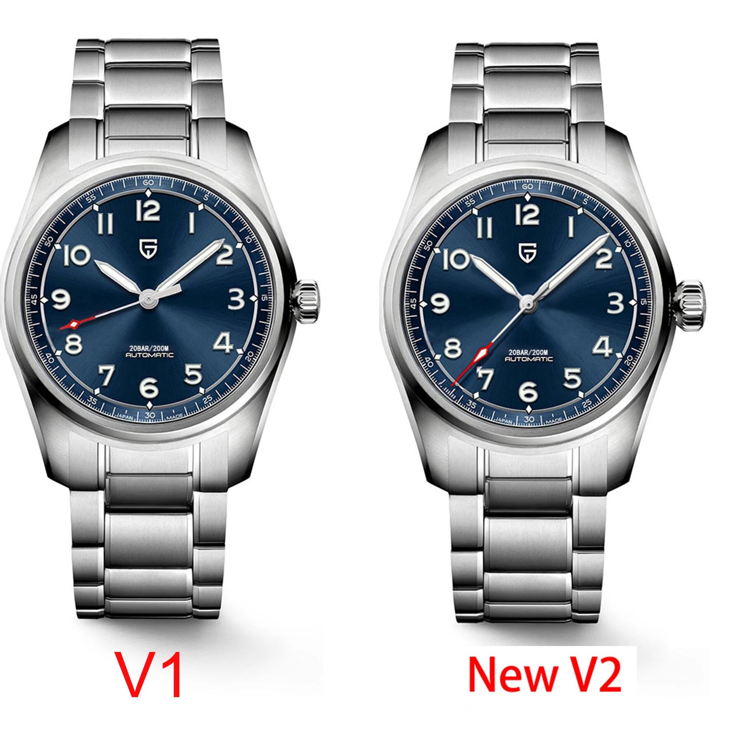 2025 PAGANI DESIGN Luxury Pilot Automatic Mechanical Watch 38MM Sapphire Waterproof Watch for Men Relogio Masculino PD1717 V2