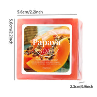 100g B+ Papaya Extract Nourishing Handmade Soap Deep Cleansing Whitening with Coconut Goat Milk Soap