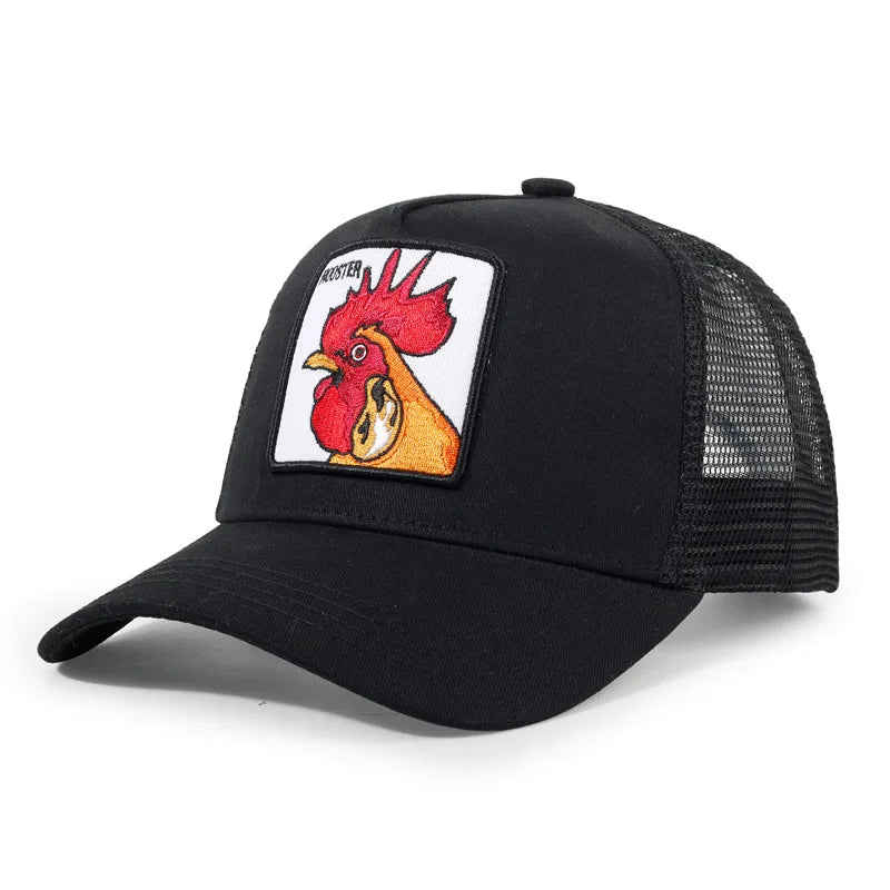 2025 New Design Animal Baseball Cap Good Quality Embroidery Fish Bird Turtle Visor Hats Sun Protection Mesh Hats