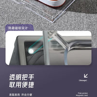 Transparent shoe box, hard box, magnetic storage, acrylic doll bag, hand-held storage box rack, front side opening shoe cabinet