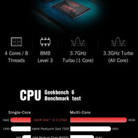 GPD Pocket 3 Intel pentium Gold 7505RAM 16GB RAM 12GB SSD Hard Disk Windows 11 Home Laptop Notebook Mini PC Touch Screen