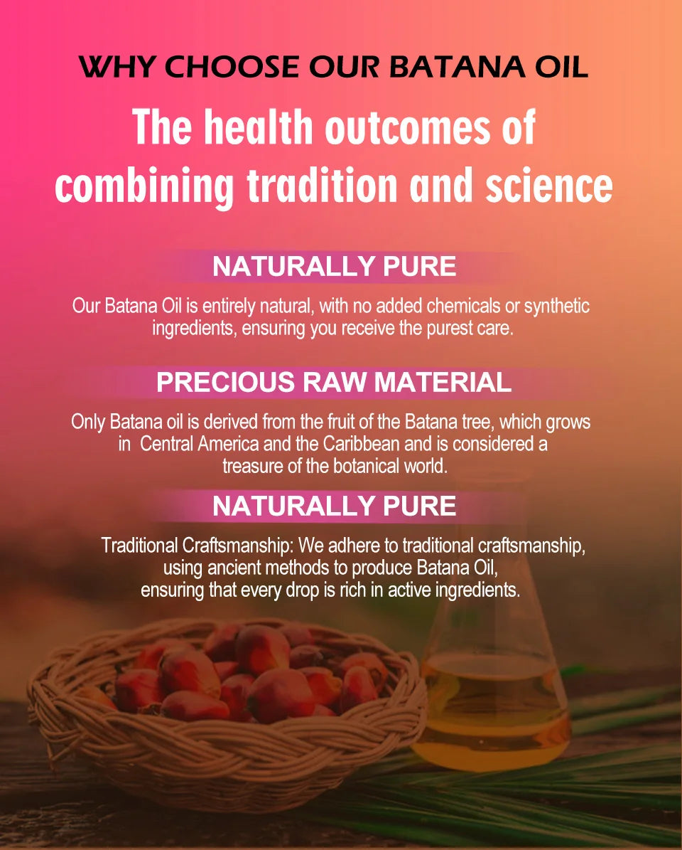 100% Pure Batana Oil From Honduras Natural Batana Butter For Hair Growth Alopecia Areata Hair Loss Treatment For Men & Women
