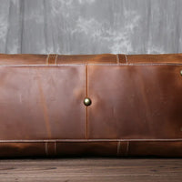 New Retro Male Carry-on Bag Europe And America Crazy Horse Leather Travel Bag Layer Cowhide Large Capacity Single Shoulder Bag