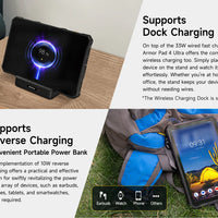 5G Rugged Tablet Ulefone Armor Pad 4 Ultra IP68/IP69K LED Light 11800mAh Battery,fast charging 16GB+256GB 50MP