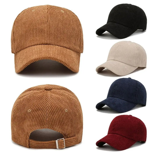 Outdoor Adjustable Hip Hop Spring Autumn Corduroy Baseball Cap Vintage Baseball Hat Women Men