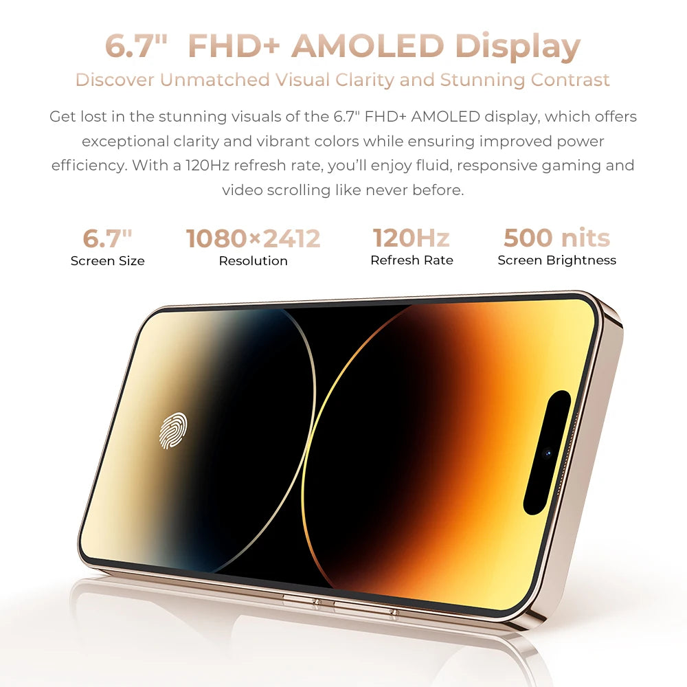 【World Premiere】OUKITEL P1 PRO 6.7-inch FHD+ AMOLED 120Hz, 5150mAh Battery, 8.2mm Ultra-thin Smartphone 8GB+512GB, Android 15