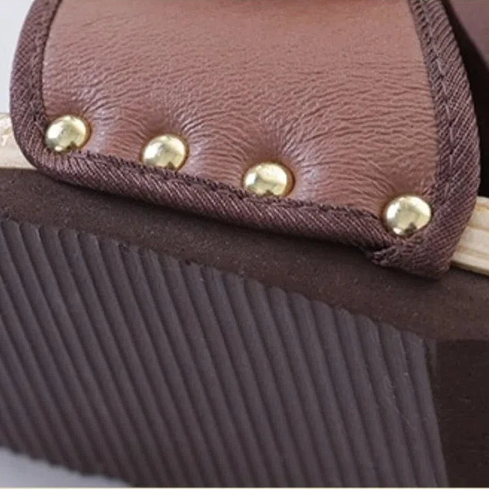 Natural Pebbles Acupressure Massage Slippers Rotating Feet Care Massage Stone Sandals Adjustable Relaxation Foot Massager Shoes