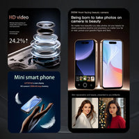 New ONEMYTH M17 Pro Mini Smartphone 4G Dual SIM 4.0-inch HD Full Screen 2000mAh 2GB+16GB 3GB+64GB Android 12 Play Store Best Gif