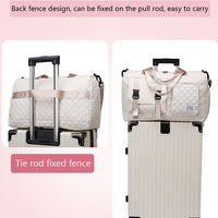 Durable Nylon Travel Duffle Bag, Portable Sports Gym Bag for Overnight Trips Shoulder Duffel Training Bag, Spacious Argyle