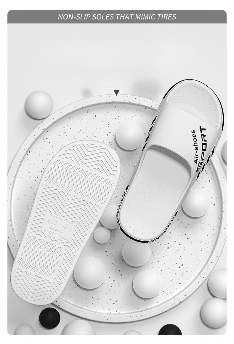 Fashion Men's Slippers Soft Sole Non-slip Men Flip Flops Comfortable Large Size Outdoor Beach Sandals Man Home Bathroom Slippers