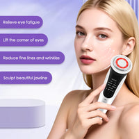 7 in 1 EMS Facial Massager with LED Light Vibration Hot Compress Skin Care Face Beauty Instrument Lifting Device Skincare