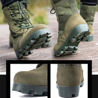 37-48 Training Boots Outdoor Hiking Climbing Shoes Green High Top Desert Boots Work Security Shoes