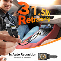 Joyroom 84W Retractable Car Charger Fast Car Charger USB C for iPhone 17 16 15 Fast Charging Car Accessories Car Adapter