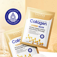 30pcs SADOER Collagen Anti-aging Face Mask Moisturizing Anti-Wrinkle Brightening skincare Sheet Facial Masks Skin Care