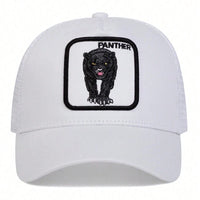 Unisex Leopard Embroidery Baseball Net Caps Spring and Summer Outdoor Adjustable Casual Hats Sunscreen Hat