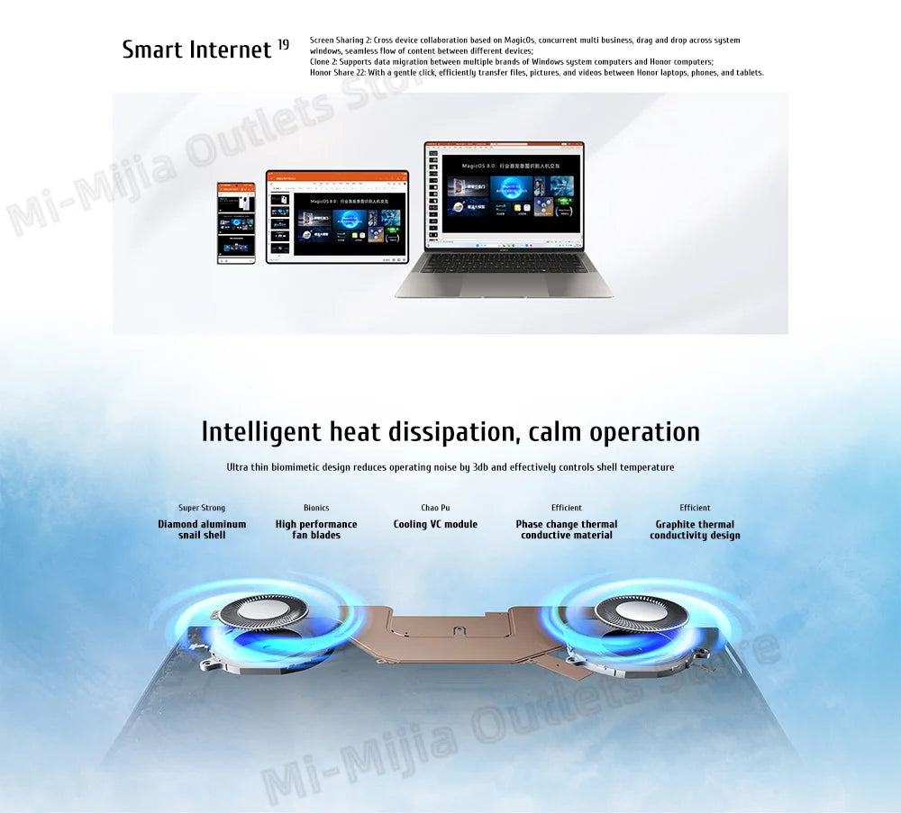 Honor MagicBook Art 14 Snapdragon Edition 1kg Ultra Thin Laptop X Elite 32G 1T 3.1K Eye Screen Notebook