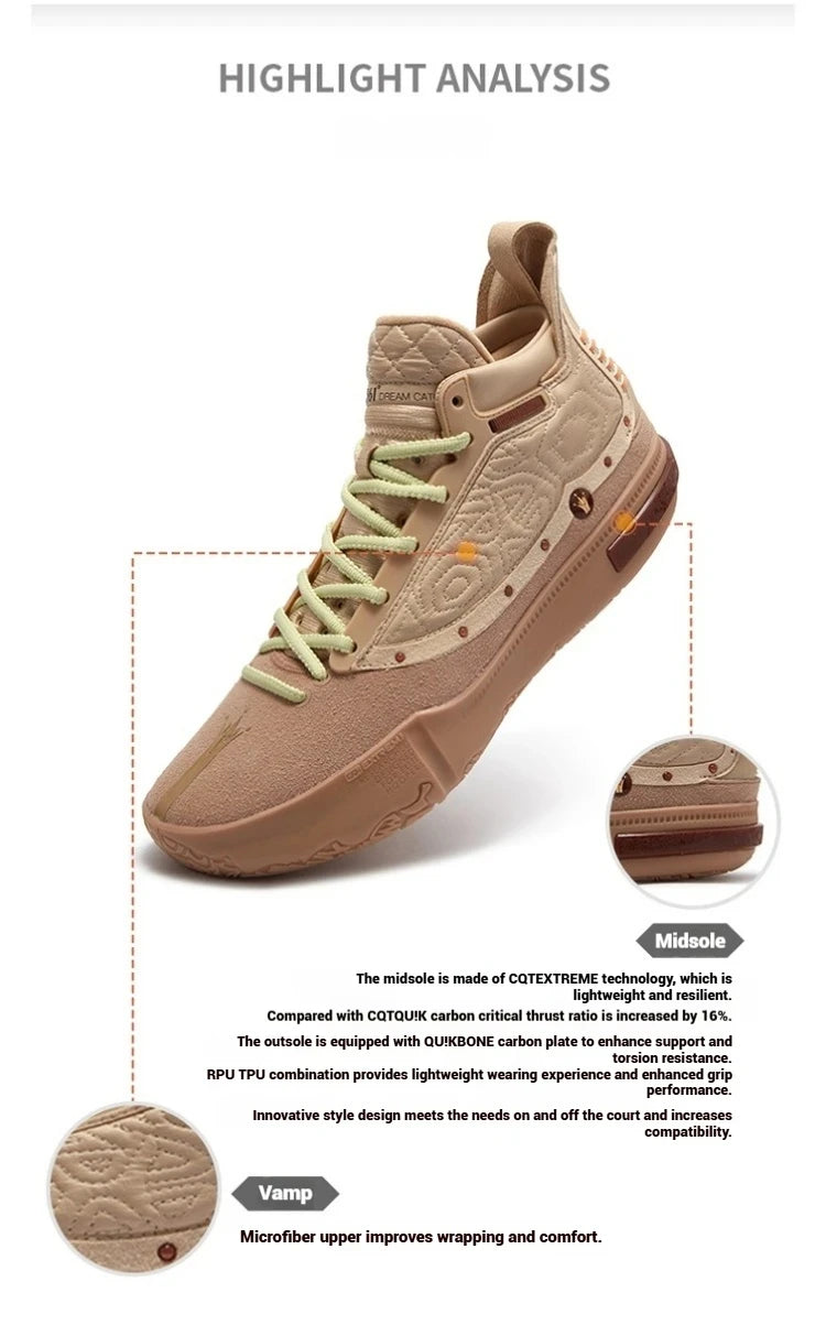 361 Degrees Joker 1 GT PE Men Basketball Shoes Trendy Leather Lightweight Shock-Absorbing Wear-resistant Male Sneakers 672511116