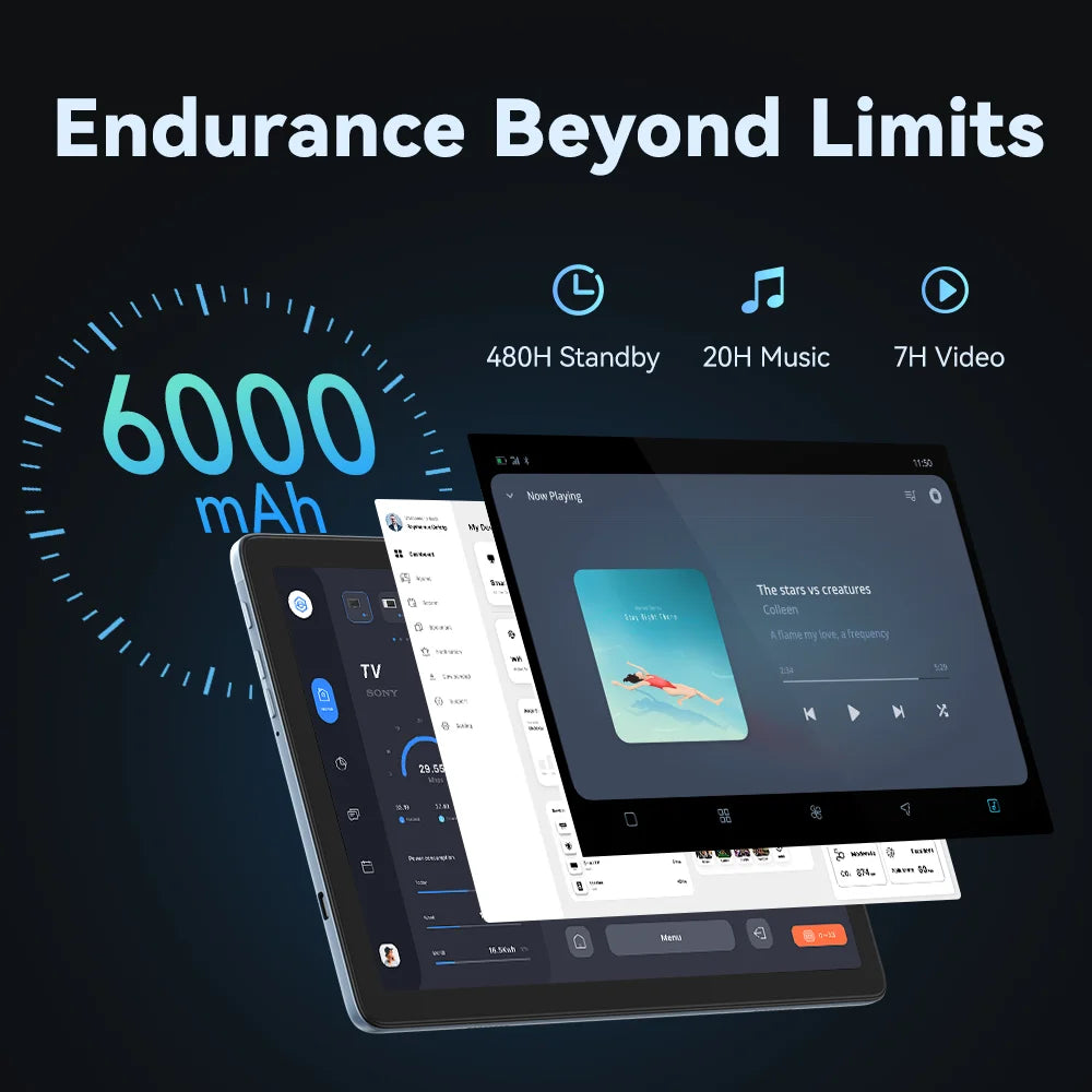 Cubot TAB 60, 2024 New Android Tablet, Octa-Core, 8GB RAM (4GB+4GB), 128GB ROM, 10.1-Inch HD+ Screen, 6000mAh, OTG, WiFi 6